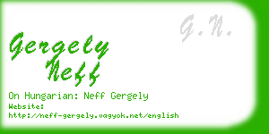 gergely neff business card